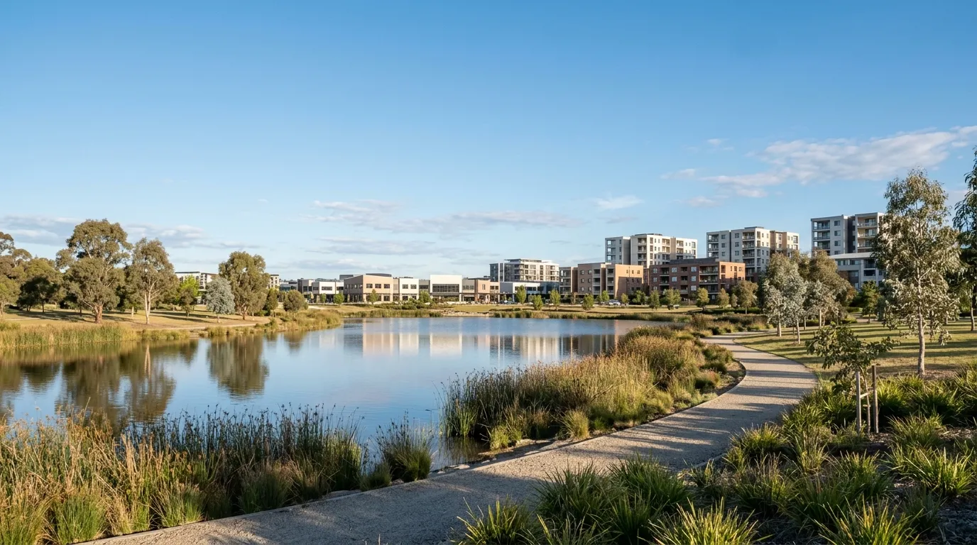 Yerrabi Pond parkland in Gungahlin, Canberra