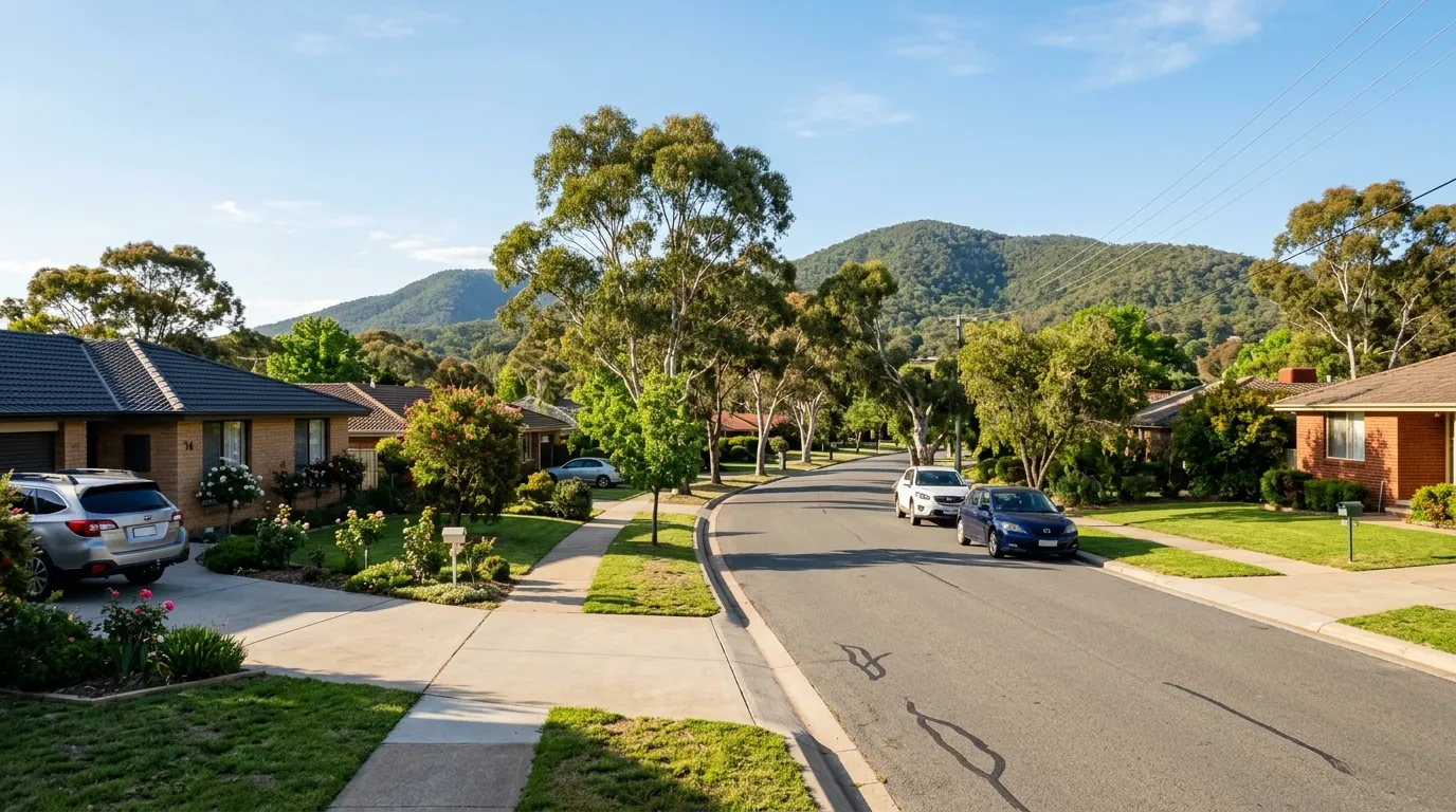 A quiet residential street in Torrens, Canberra